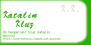 katalin kluz business card